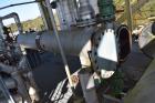 Used Yula 2 Pass Shell & Tube Heat Exchanger, 302 Square Feet, Model WC-2H-144BS, 304L Stainless Steel, Horizontal. 304L Stainless steel shell rated 75 psi at 40 to 250 degrees F. (130) 3/4” diameter...