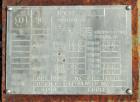 Used Yula 3 Pass Shell & Tube Heat Exchanger, 90 Square Feet, Model WC-3D-168DS, Horizontal. Carbon steel shell rated 150 psi at 40 to 250 degrees F. (21) 1-1/4