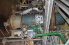 Used Yula 3 Pass Shell & Tube Heat Exchanger, 503 Square Feet, Model WC-3L-168GS, Horizontal. Carbon steel shell rated 108 psi at 40 to 250 degrees F. (93) 1-1/2