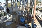 Used Yula 6 Pass Shell & Tube Heat Exchanger, 196 Square Feet, Model WC-6F-120BS, 304L Stainless Steel, Horizontal. 304L Stainless steel shell rated 80 psi at 40 to 250 degrees F. (102) 3/4” diameter...