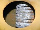 Used Yula Corporation U Tube Heat Exchanger, approximately 156 square feet, horizontal, model WCV-2E-111BS. 304L Stainless steel shell rated 150 psi at 300 degrees F.(42) 3/4’’ diameter x 111