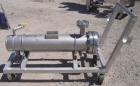 Used Yula U Tube Heat Exchanger, Approximately 37 Square Feet, Stainless Steel, Horizontal.  Model WCV-6C-39-AAS. 304L Stainless steel shell rated 150 psi at 300 deg.f., and –40 def.f. at 150 psi. (4...