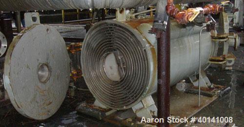 Used: Alfa Laval Thermal American heat treat spiral heat exchanger, 580 square feet, type 1-H, carbon steel heads.  Internal: 316L stainless steel, 1.56" thick rated 150 psi @ 275 deg F/ -20 deg F @ ...