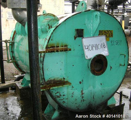 Used: American Heat Reclaim spiral heat exchanger, 1,690 square feet, type 1-H, carbon steel heads.  Internal: carbon steel, rated 100 psi @ 200 deg F/ -20 deg F @ 150 psi. Year 1977, serial #12105, ...