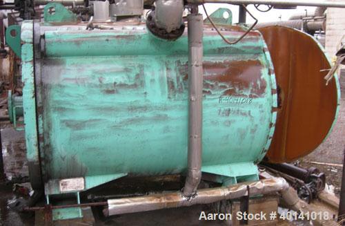 Used: American Heat Reclaim spiral heat exchanger, 1,690 square feet, type 1-H, carbon steel heads.  Internal: carbon steel, rated 100 psi @ 200 deg F/ -20 deg F @ 150 psi. Year 1977, serial #12105, ...