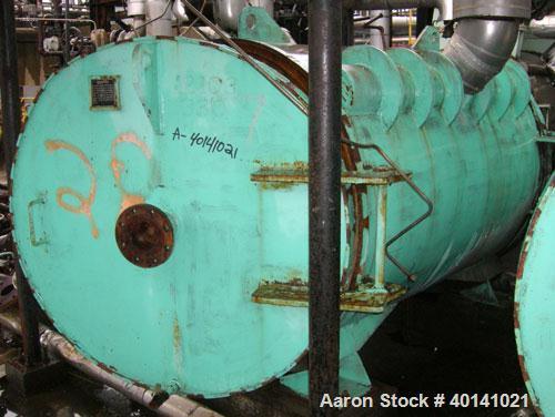 Used: American Heat Reclaim spiral heat exchanger, 1,690 square feet,  type 1-H, carbon steel heads. Internal carbon steel, rated 100 psi @ 200 deg F/ -20 deg F @ 150 psi. Year 1977, serial #12103, N...