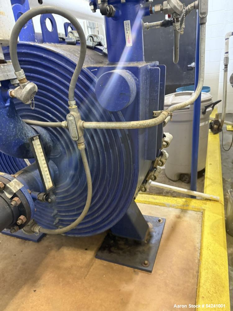 Alfa Laval Spiral Heat Exchanger, Approximately 150 sqft. Rated 50 psi. Stainless steel.