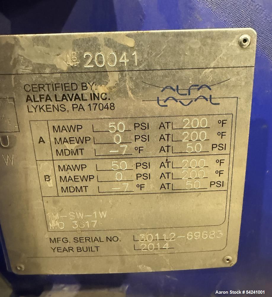 Industrial Alfa Laval Spiral Heat Exchanger – 150 Sqft | 7°F MDMT | 50 PSI
