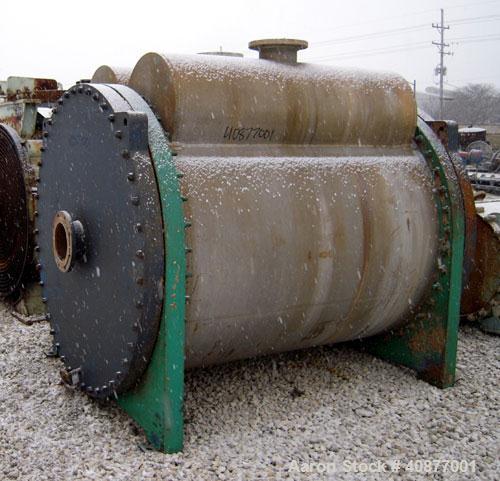 Used APV International Limited Horizontal Spiral Heat Exchanger, Type 1. 2413 square feet, 316 stainless steel shell. Hot and cold side rated 85 psi at 230 deg F. Carbon steel removable heads. Openin...