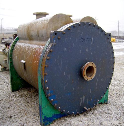 Used APV International Limited Horizontal Spiral Heat Exchanger, Type 1. 2413 square feet, 316 stainless steel shell. Hot and cold side rated 85 psi at 230 deg F. Carbon steel removable heads. Openin...