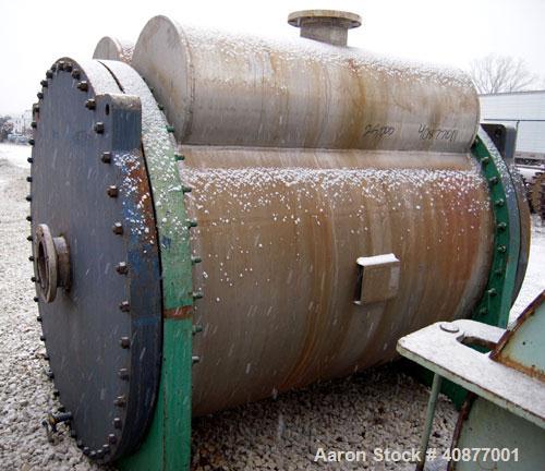 Used APV International Limited Horizontal Spiral Heat Exchanger, Type 1. 2413 square feet, 316 stainless steel shell. Hot and cold side rated 85 psi at 230 deg F. Carbon steel removable heads. Openin...