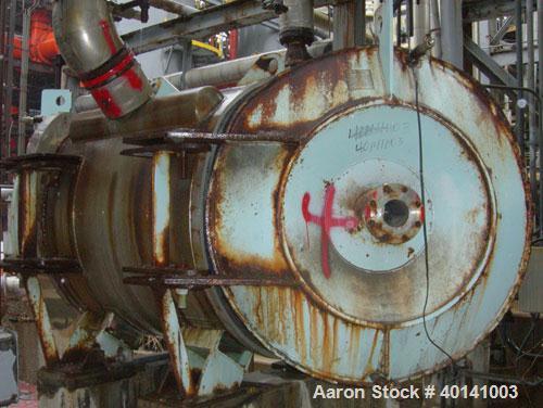 Used Alfa Laval Thermal Horizontal Spiral Heat Exchanger, model 1H. 860 square feet, 316L stainless steel product contact areas. Hot and cold side rated 150 psi at 200 deg F. Carbon steel removable h...
