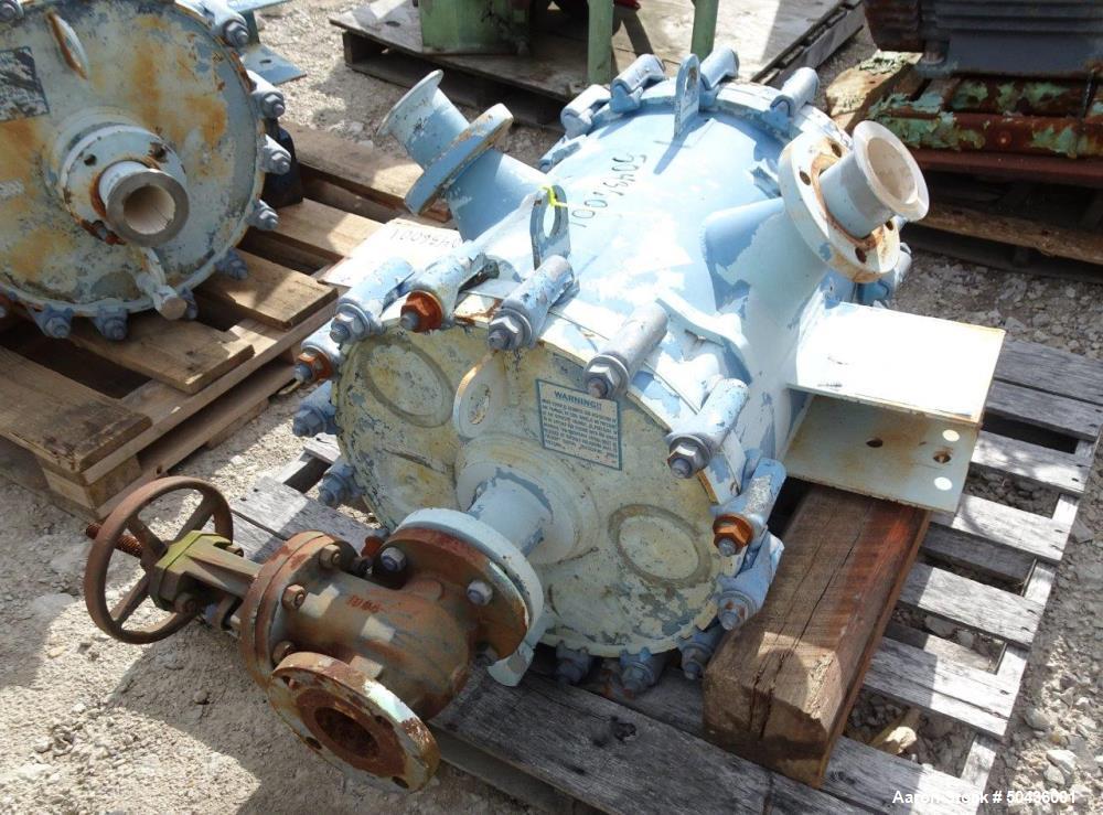 Used Alfa Laval Spiral Heat Exchanger, Type 1-H, 100 Square Feet Area.