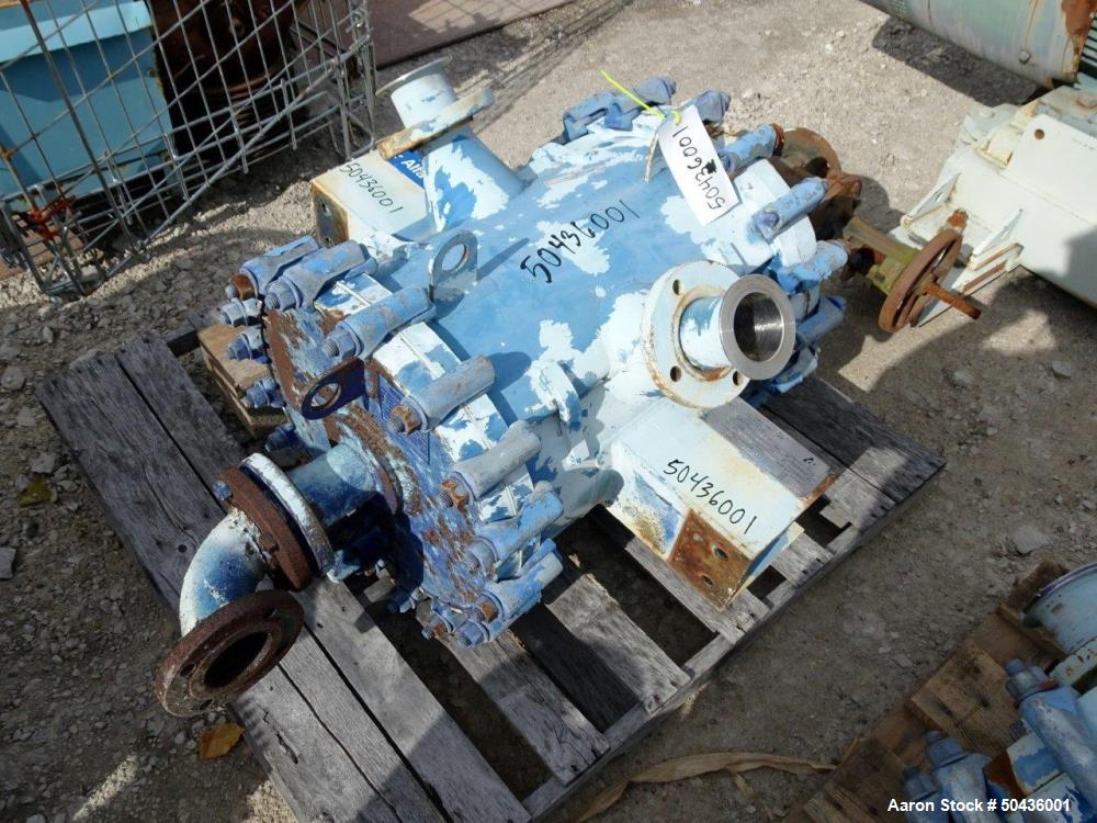 Used Alfa Laval Spiral Heat Exchanger, Type 1-H, 100 Square Feet Area.