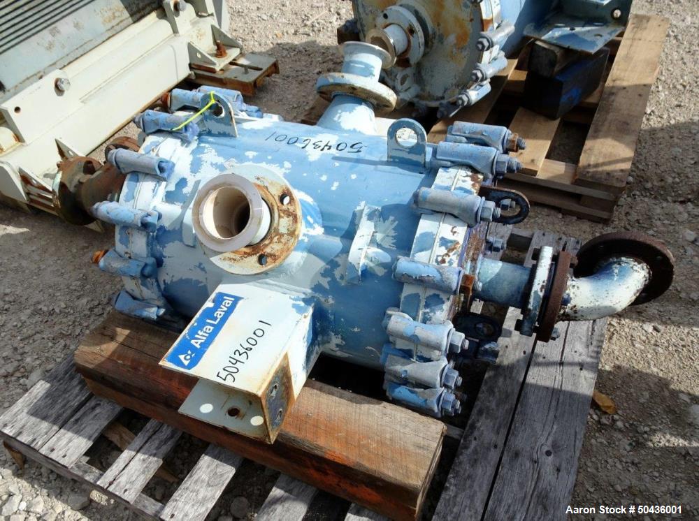 Used Alfa Laval Spiral Heat Exchanger, Type 1-H, 100 Square Feet Area.