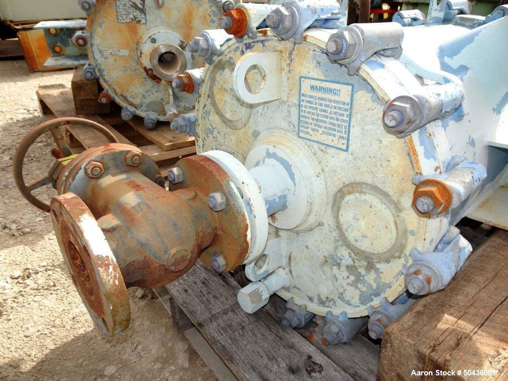 Used Alfa Laval Spiral Heat Exchanger, Type 1-H, 100 Square Feet Area.