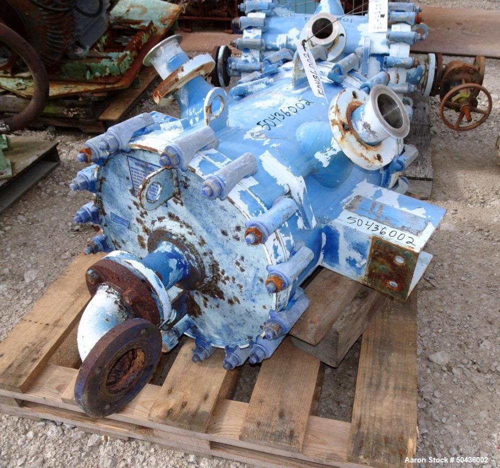 Used Alfa Laval Spiral Heat Exchanger, Type 1-H, 100 Square Feet Area.