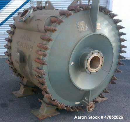 Used Alfa Laval Titanium Spiral Heat Exchanger, Model 1H-L-1T.
