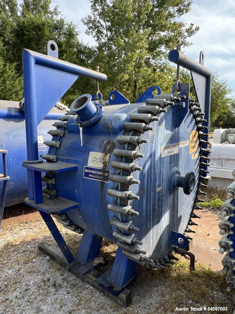 Used Industrial Spiral Heat Exchanger by Alfa Laval – Model 1H-L-1W– 1000 Sq Ft