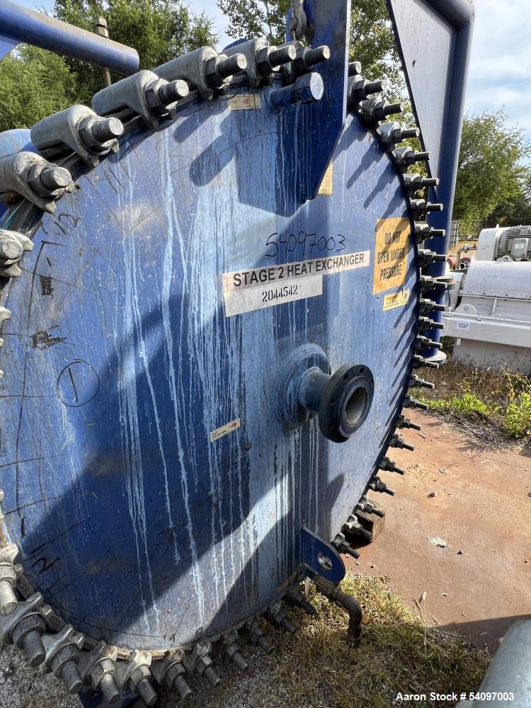 Used Industrial Spiral Heat Exchanger by Alfa Laval – Model 1H-L-1W– 1000 Sq Ft