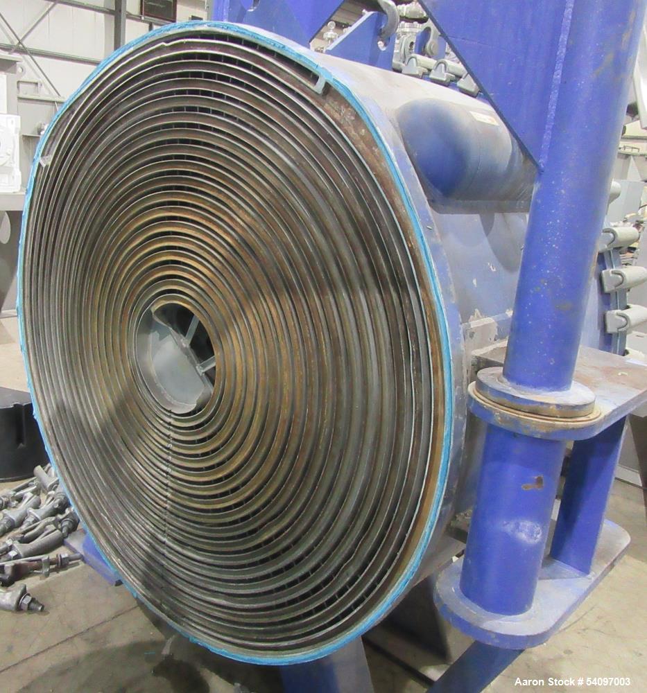 Used Industrial Spiral Heat Exchanger by Alfa Laval – Model 1H-L-1W– 1000 Sq Ft
