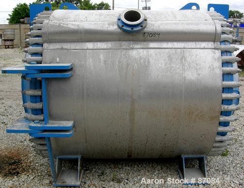 USED: Alfa Laval horizontal spiral heat exchanger, model 1H, 2200 square feet, 316/316L stainless steel product contact areas. Rated 100 psi/FV at 300 deg F. Hinged carbon steel removable heads. Open...