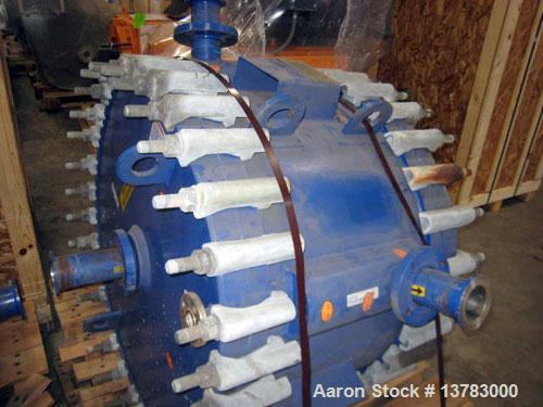 Used Alfa Laval spiral type 1-V heat exchanger, 300 square feet. Max allowable working pressure 150 psi at 400 deg F. Min Design metal temp: 20 deg F at 150 psi. Heat material: SA-516-70; thickness 1...