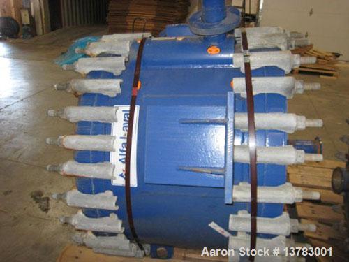 Used-Alfa Laval spiral type 1-V heat exchanger, 400 square feet. Max allowable working pressure: 150 psi at 400 deg F. Min d...