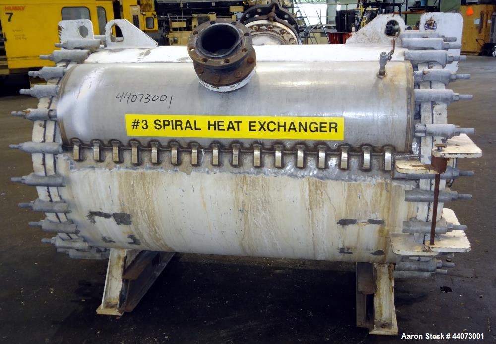 Used Stainless Steel Alfa-Laval Horizontal Spiral Heat Exchanger, Type 1-H
