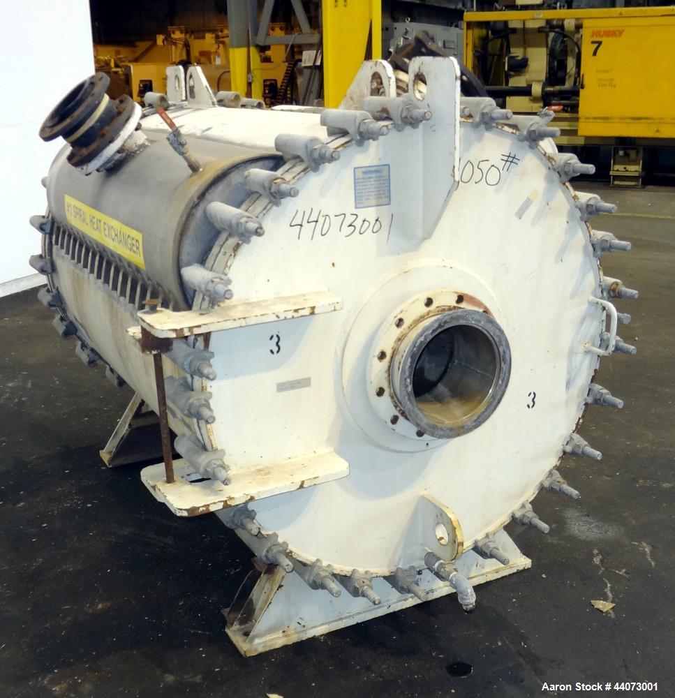 Used Stainless Steel Alfa-Laval Horizontal Spiral Heat Exchanger, Type 1-H