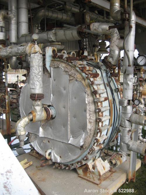 USED: Alfa Laval spiral heat exchanger, 750 square feet, 304L stainless steel.