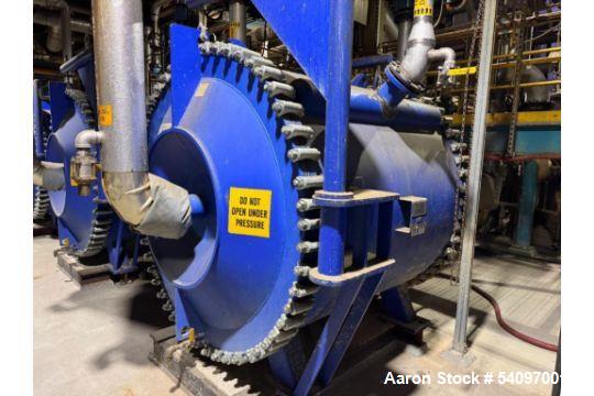 Used Alfa Laval 1H-L-1W Spiral Heat Exchanger, 3200 Sq Ft Surface Area.  It is ASME certified with a "U" stamp and registered under National Board number 17876. The unit is designed for a maximum all...