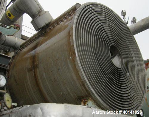 Used Stainless Steel American Heat Reclaiming Horizontal Spiral Heat Exchanger, Type 1H