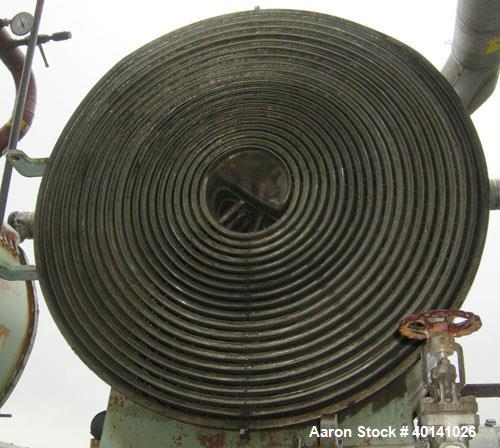 Used Stainless Steel American Heat Reclaiming Horizontal Spiral Heat Exchanger, Type 1H