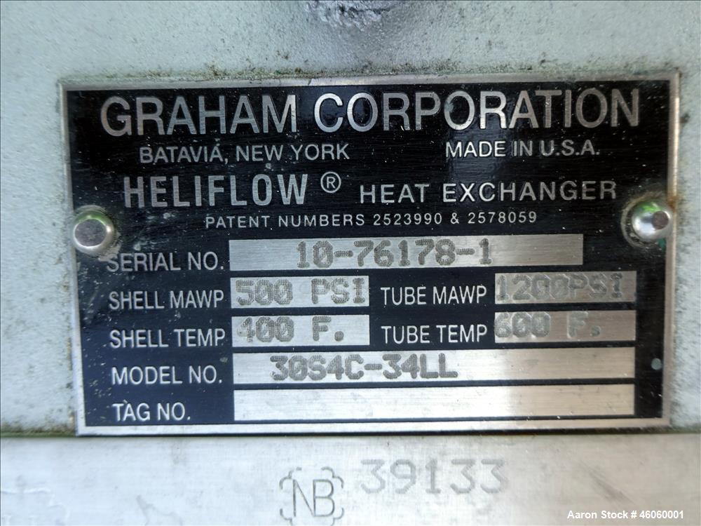 Unused- Graham Corporation Spiral Heliflow Heat Exchanger