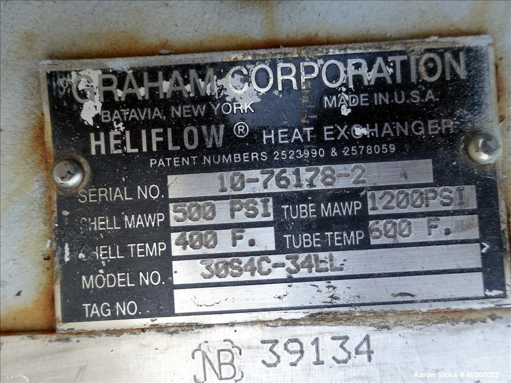 Unused- Graham Corporation Spiral Heliflow Heat Exchanger