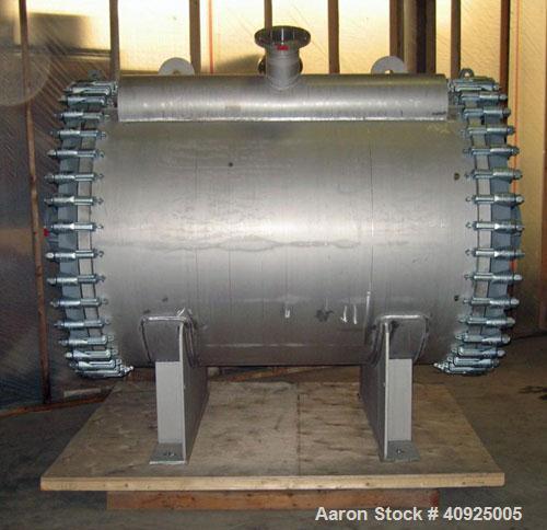 Unused-New (Never Installed) HES/VAAHTO S.H.E. 272 Square Meter (2928 Square Foot) Horizontal Spiral Heat Exchanger. Max allowable working pressure 10.35 bar (inner channel), 10.35 bar (outer channel...