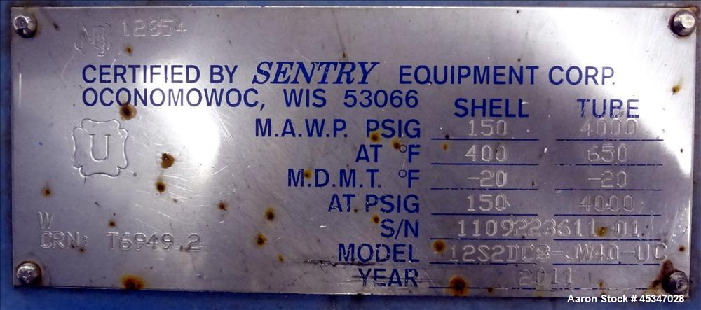 Used Sentry Spiral Heat Exchanger, Model PN 7-02890N