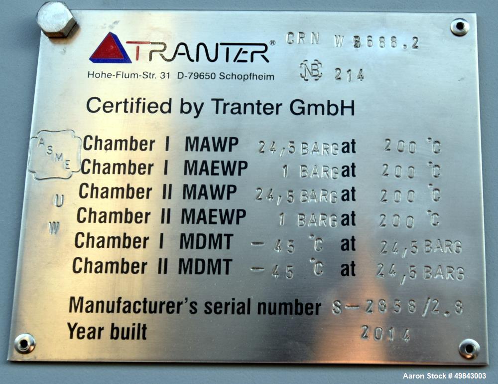 Unused- Tranter GmbH Horizontal Spiral Heat Exchanger