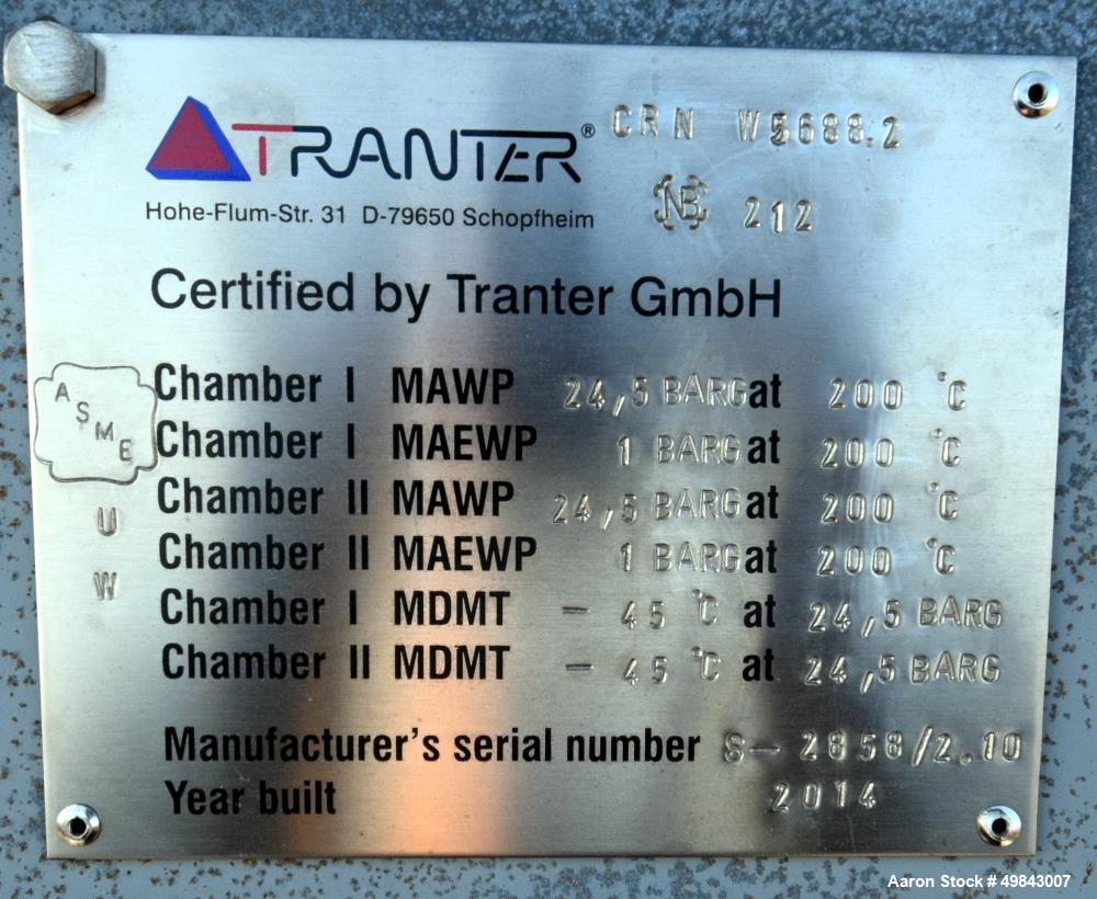 Unused- Tranter GmbH Horizontal Spiral Heat Exchanger