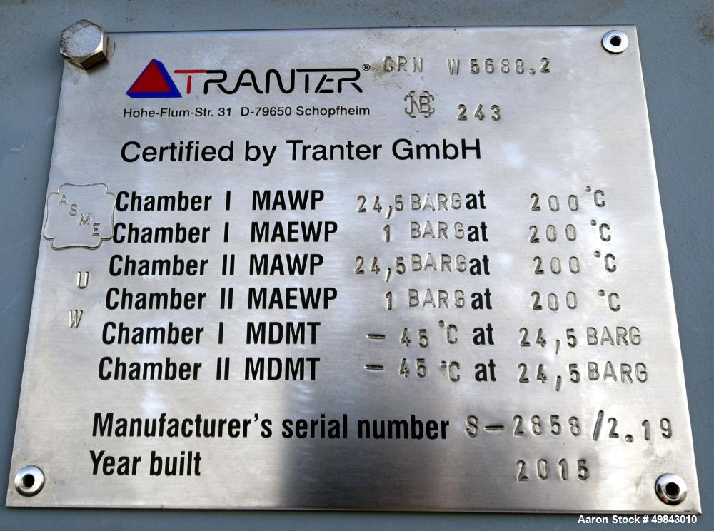 Unused- Tranter GmbH Horizontal Spiral Heat Exchanger