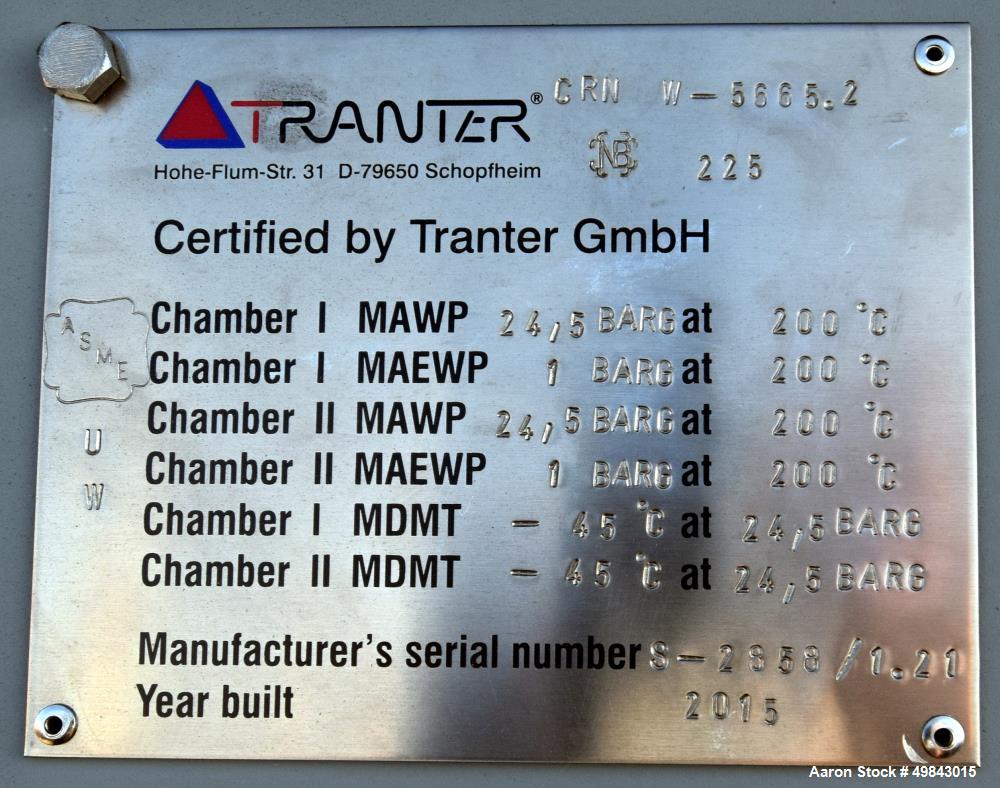 Unused- Tranter GmbH Horizontal Spiral Heat Exchanger