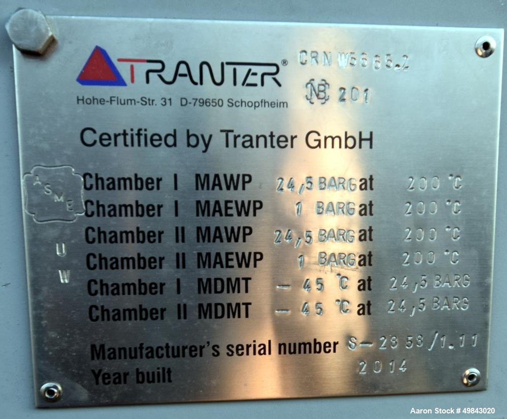 Unused- Tranter GmbH Horizontal Spiral Heat Exchanger