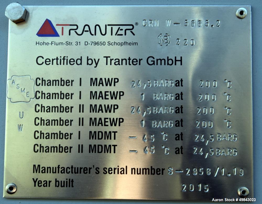 Unused- Tranter GmbH Horizontal Spiral Heat Exchanger