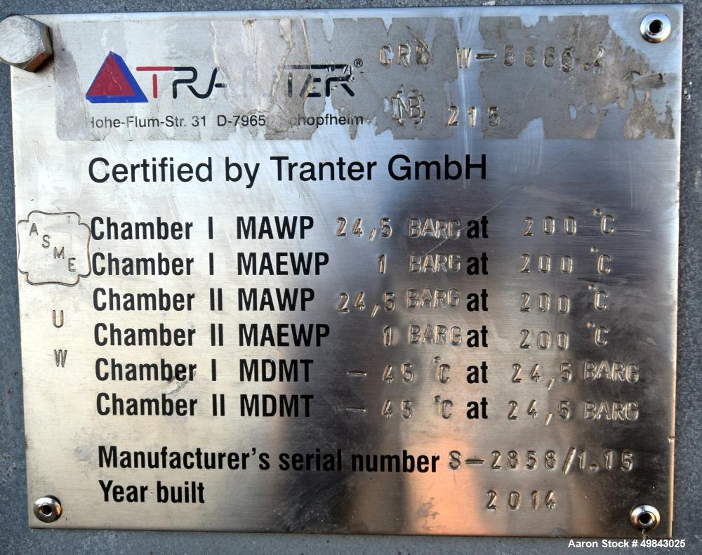 Unused- Tranter GmbH Horizontal Spiral Heat Exchanger