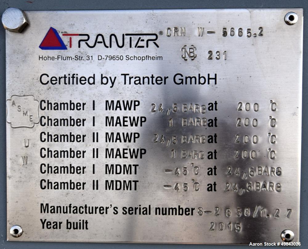 Unused- Tranter GmbH Horizontal Spiral Heat Exchanger