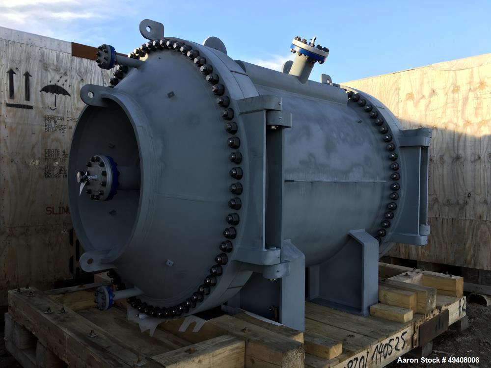 Unused- Tranter Spiral Heat Exchanger. Diameter 1800 mm. Length 2003mm. Max pressure FV/355 psi. Temperature -45/200 C. Actu...