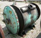 Used American Heat Reclaiming Horizontal Spiral Heat Exchanger, type 1H, 1060 square feet, 316 stainless steel. Hot and cold side rated 100 psi at 200 deg F. Carbon steel removable heads, (1) with 31...