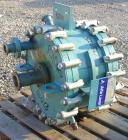 USED: Alfa Laval Spiral Heat Exchanger, 50 square feet, model 1-C, 304 stainless steel on product contact. Rated 75 psi at 400 deg F. Openings: hot side inlet/outlet 3