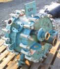 USED: Alfa Laval Spiral Heat Exchanger, 50 square feet, model 1-C, 304 stainless steel on product contact. Rated 75 psi at 400 deg F. Openings: hot side inlet/outlet 3